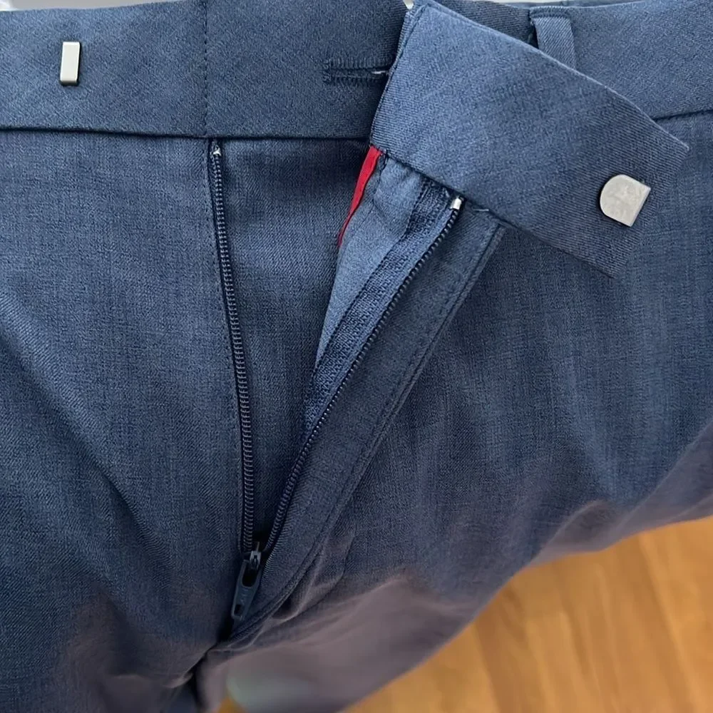 Van Heusen Flex Classic Blue  Slim Dres Pants
